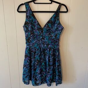 By Corpus Blue Printed Dress Size 0